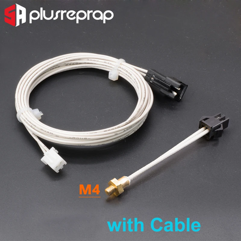 M4 Stud Screw-In Thermistor ATC Semitec 104GT-2 104NT NTC 100K 3950 for 3D Printer Extruder Hotend M4 Stud Screw-In Thermistor ATC Semitec 104GT-2 104NT NTC 100K 3950 for 3D Printer Extruder Hotend