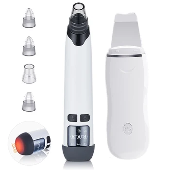 

Hot Vacuum Blackhead Remover Skin Scrubber Deep Pore Cleaner Acne Pimple Remover Black Head Vacuum New Heating BlackHead Cleaner