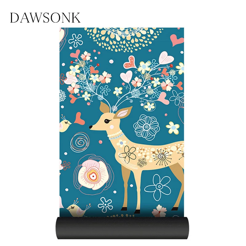 

Yoga Mat Printing Ultra-thin Folding Non-slip Cloth Towel Sweat-absorbent Yoga Portable Travel Pad Pilates 183 cm*68 cm*0.15 cm