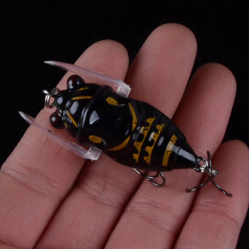 1pcs Bionic Cicada Hard Bait Fishing Lures 40mm/6.4g Simulation Minnow Wobblers Crankbaits Insect Tackle 3D Eyes | Спорт и