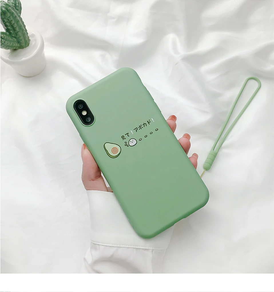 Soft Silicone Case For iPhone 6 6S 7 8 Plus Cute Cartoon Fruit Flower Clear Bumper Cover For iPhone 11 Pro XR X XS Max Fundas