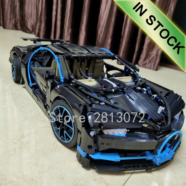 US $42.38 20086 In Stock Supercar Bugattis Blue\Red\Black Technic 42083 3625Pcs Supercar Model Building Block