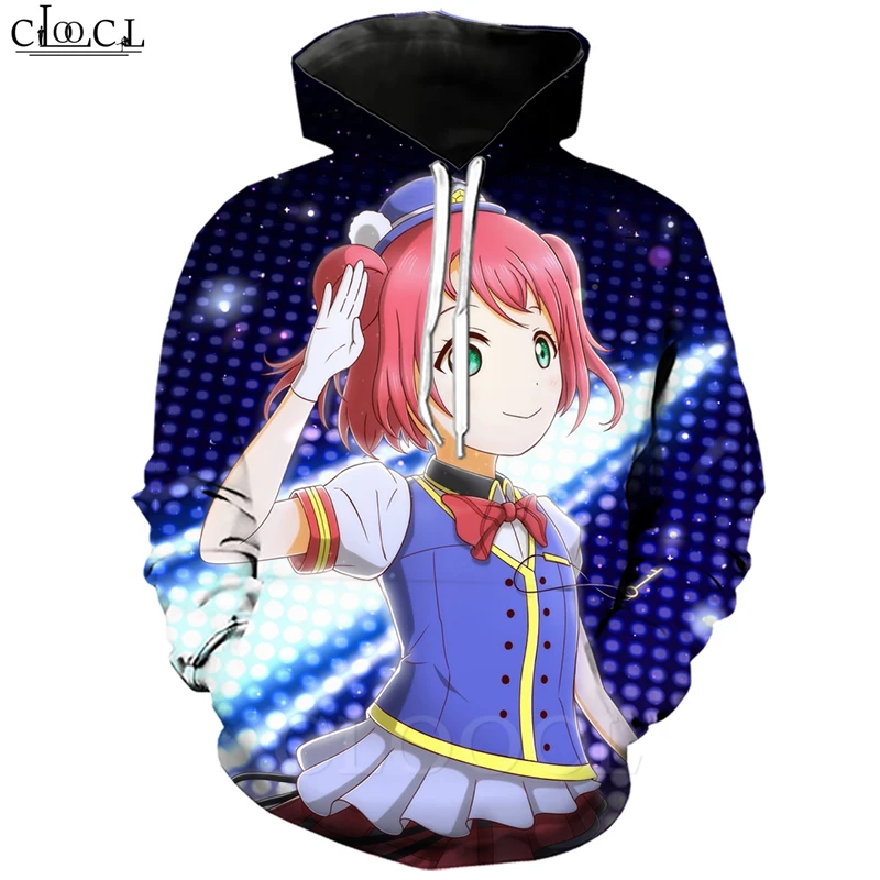 Модные классические толстовки Love Live для мужчин и женщин с 3D принтом японского аниме, кофта для бега, Повседневная Уличная одежда, хипстерские пуловеры