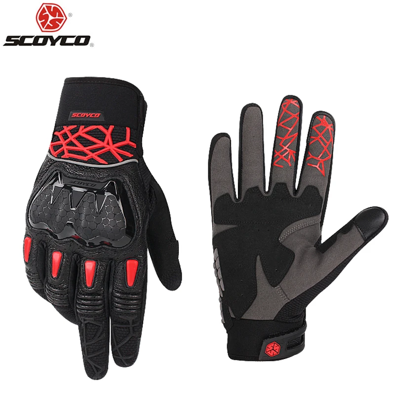 SCOYCO Guantes transpirables de fibra de para motocicleta, manoplas Motocross con función verano, MC103|Guantes| - AliExpress