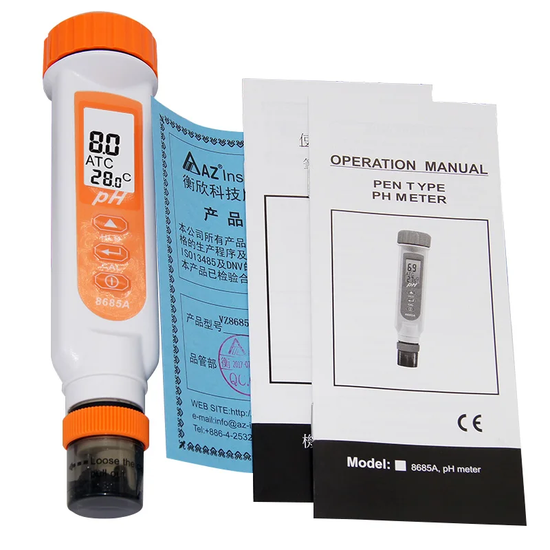 

AZ8684/8685/8686/8685A pen type pH meter PH tester water quality breeding PH pen