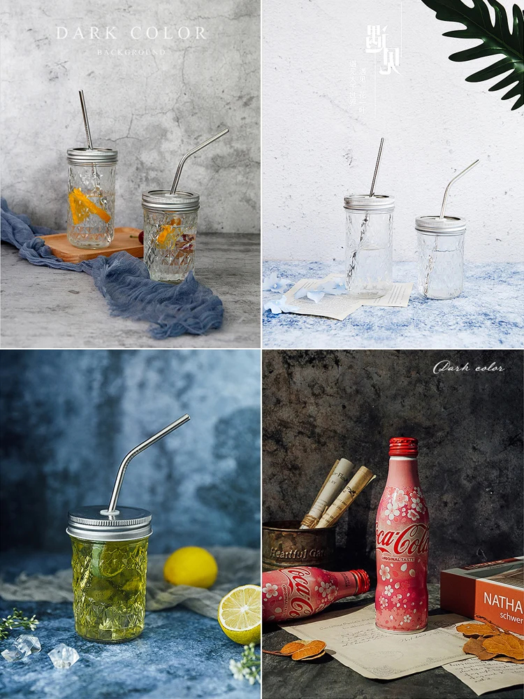 

Still Life Photography Background Paper Double-Sided Cement Texture Fotografia Studio Photos Props for Food Drink Toiletries