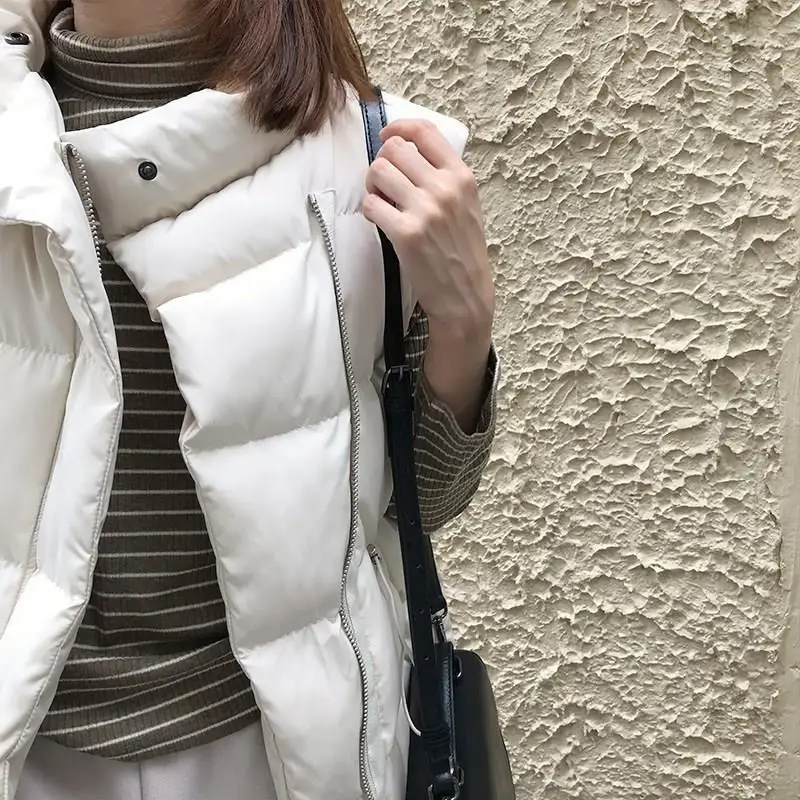 Весенне-зимний Корейский жилет Harajuku Femme хлопковый жилет корейский длинный хлопковый однотонный Цветные парки жилет