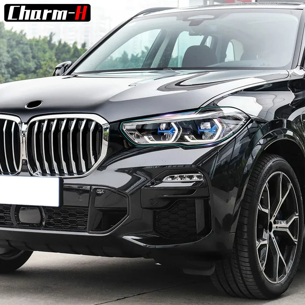 2Pieces Car Styling Headlight Protective Restoration Protection Film Decal Stickers For BMW X5 G05 2019 Accessories