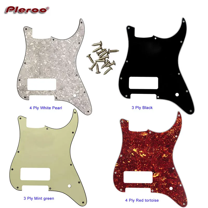 Pleroo Kitűnő minőségű Gitár alkatrészek P90 strat Gitár PICKGUARD számára Mi 11 csavaros holes strat  P90 Jelentései; H humbuckers