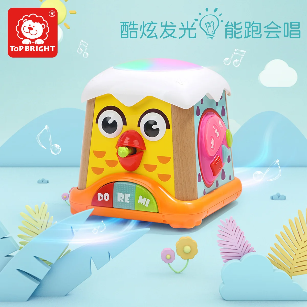 

TOPBRIGHT Infants Children Kids Baby Hand Knock Pat Drum Hexahedral Music Educational Toy