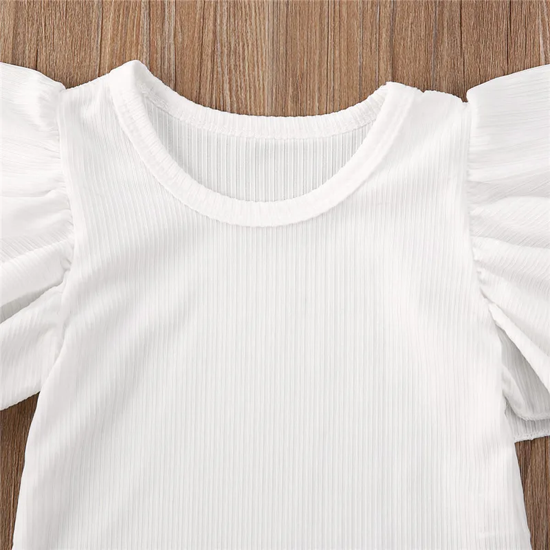 Fashion Newborn Baby Girls Ruffles Romper Summer Short Sleeve Jumpsuit Ribbed Knitted Romper Summer Clothes High Quality Outfits