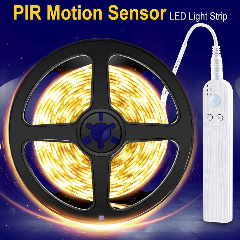 

Waterproof LED Lamp Motion Sensor Light Strip 1M 2M 3M Dimmable LED Flexible Tape For Bedside Stairs Decor LED Lights 2835 Chip