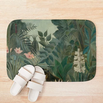 

The Equatorial jungle Henri Rousseau 1909 Bath Mat 3d Pattern Print Bath Mats Anti Slip Soft Washable Bathroom Mat