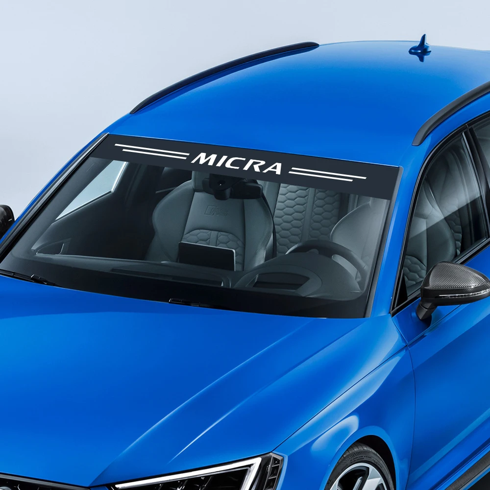 Fashion Sport Car Windscreen Cover Auto Decor Decals For Nissan Micra Front Windshield Reflective Sunshade Stickers Accessories (2)