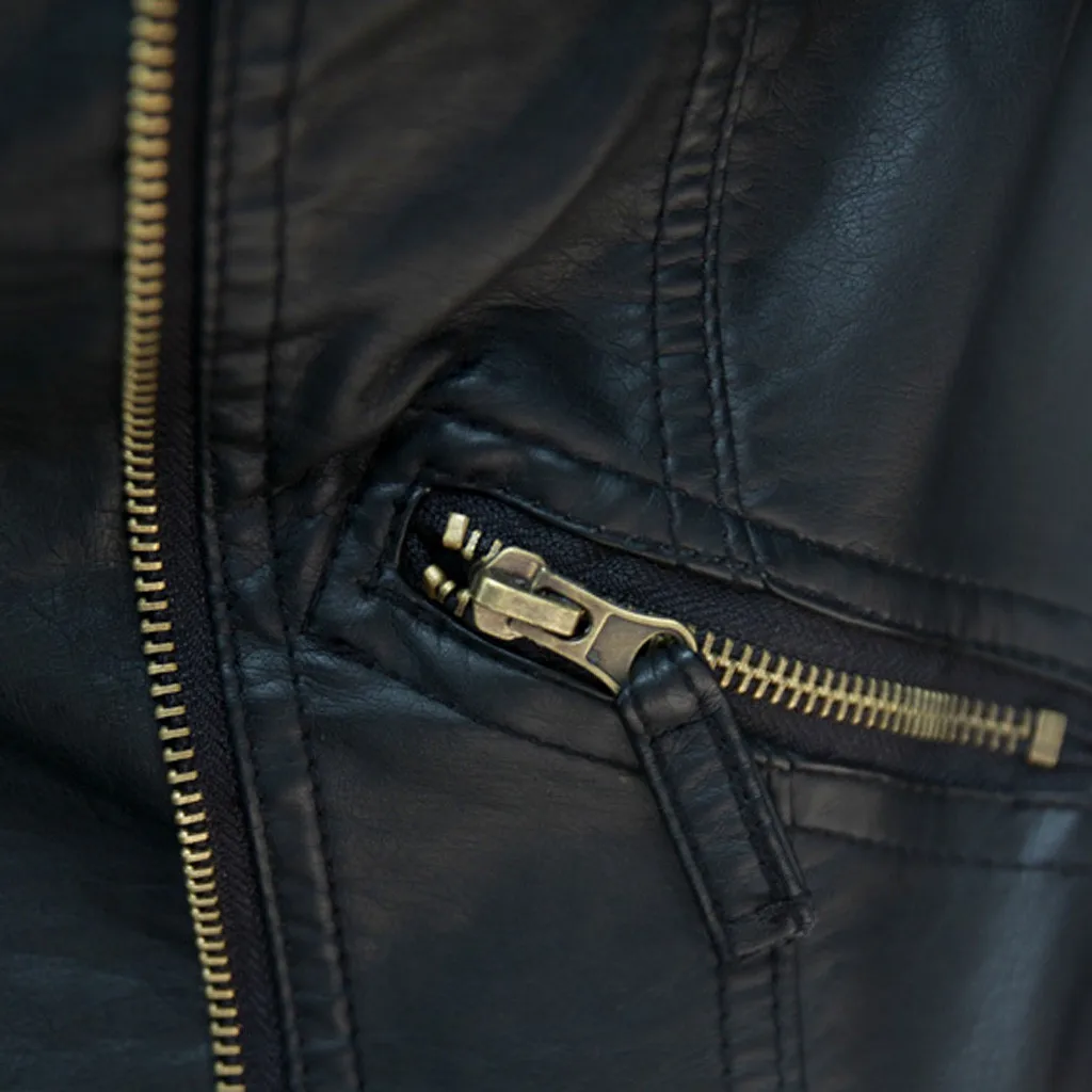 Модная женская байкерская куртка из искусственной кожи весна осень тонкая