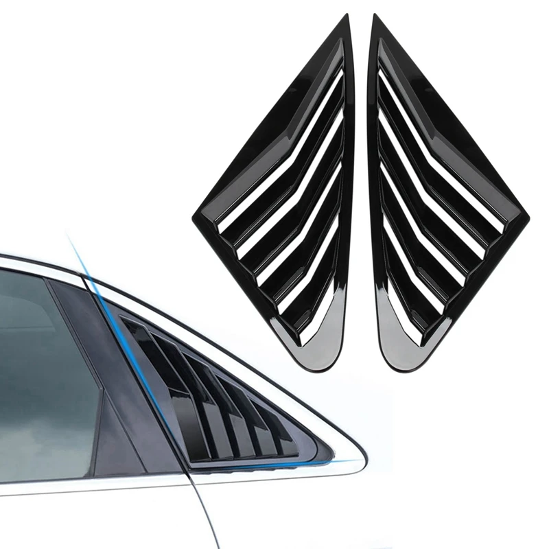 Car Rear Window Triangle Panel Decoration Cover Shutters Stickers For Audi A4 B9
