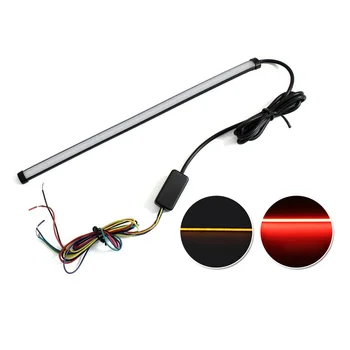 

Flexible 12V-24V LED 2835 3014 Yellow Red Light Motorcycle Strip Turn Signal Tail Rear Brake Stop Waterproof Bulb Lamp