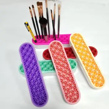 

Silicone Nail Pen Holder Organizer Makeup Brush Display Stand Rack Storage Case Itis widely used for displaying/storing nail pen
