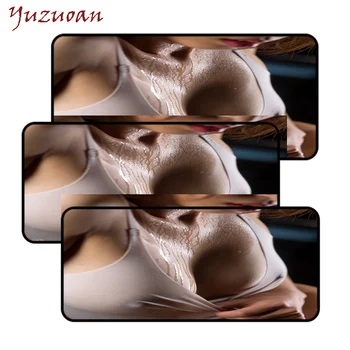 

Yuzuoan Sexy Woman Big Mouse Pad Game Machine Desktop Computer Keyboard Mouse Anti-skid Locking Edge Comfort Pad Home Decoration