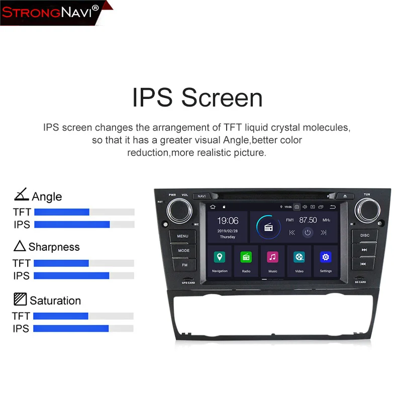 Clearance IPS DSP Car Multimedia player Android 9 4+64G GPS navigation radio Stereo  For bmw e90 E91 E92 FM Radio wifi BT 4