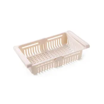 

Adjustable Environmentally Friendly Refrigerator Storage Box Multi-purpose Slide Drawer Kitchen Space Saver Organizer