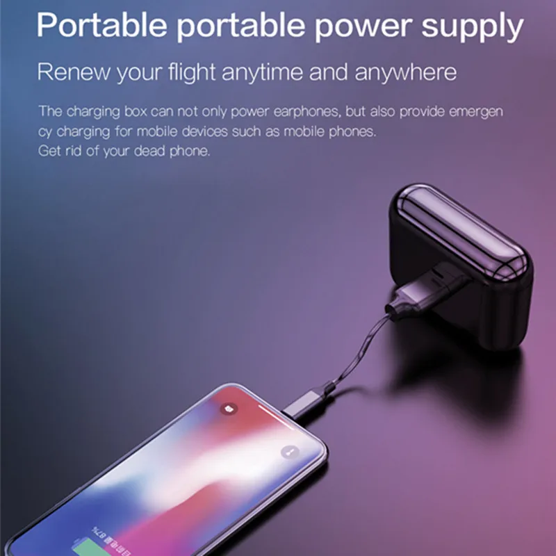 A1 TWS Bluetooth 5 0 earphone Waterproof headset music Earpieces Works on all Android iOS smartphones wireless stereo Headphones