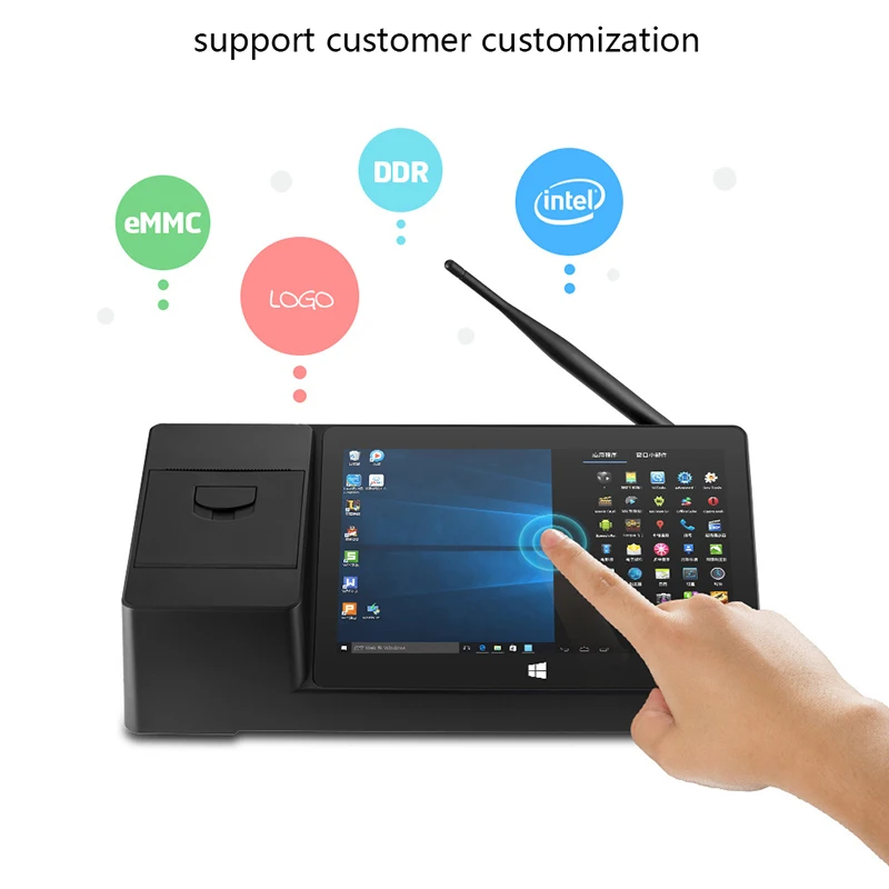  PiPO X3 8.9Inch Mini PC with 58Mm Thermal Printer Win10 I ntel Z8350 Quad Core 1920 x 1200 2G 32G H