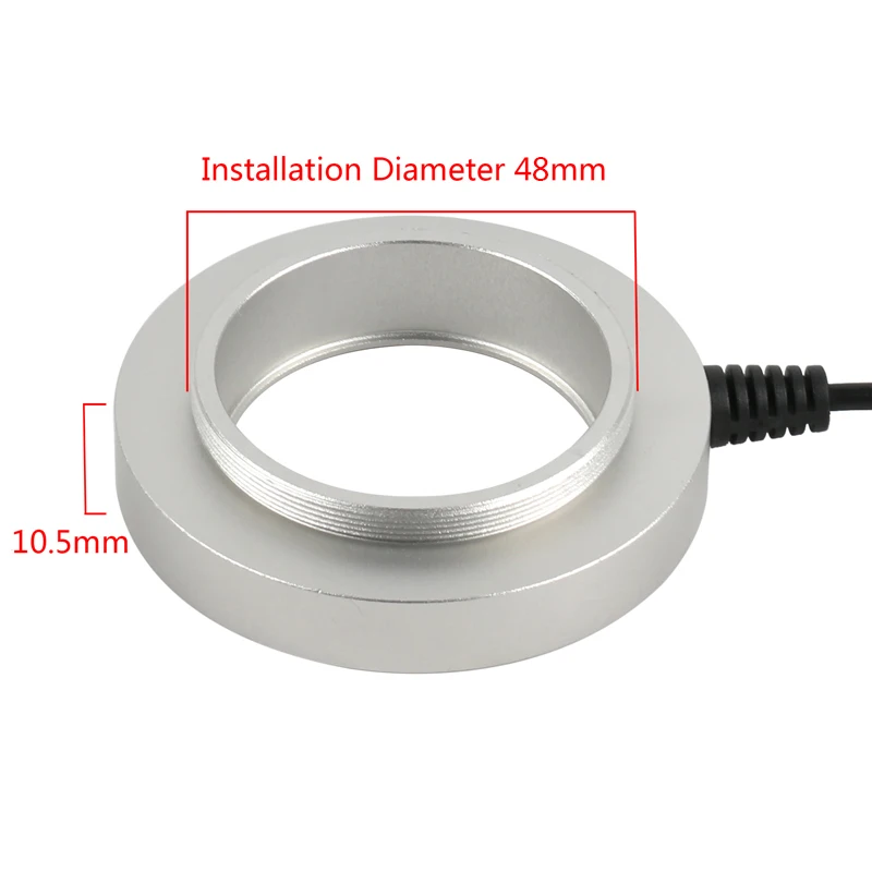 Регулируемый SMD 26 шт. светодиодный светильник-кольцевой осветитель лампа 5 в USB Монтажная нить 48 мм для стерео тринокулярного бинокулярного микроскопа