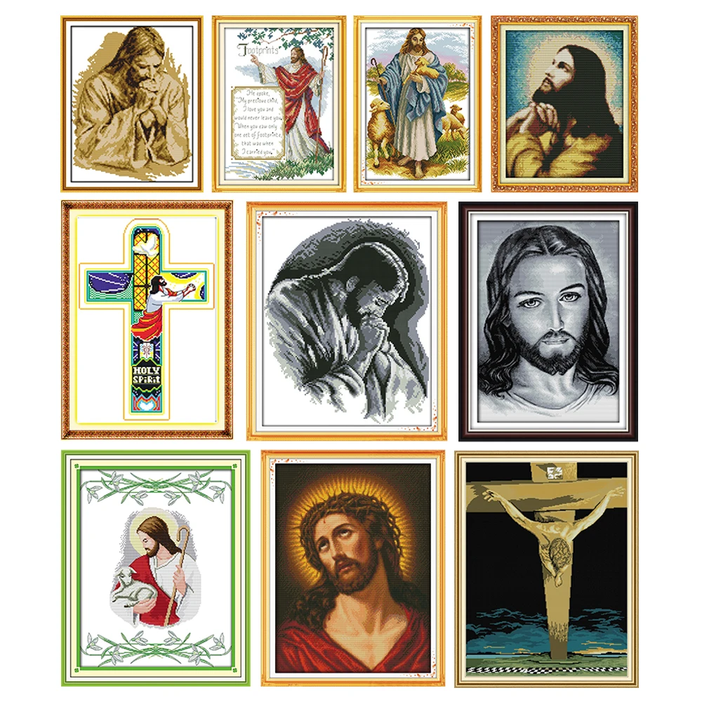 Christian Cross Stitch Kits Jesus Embroidery R133 R241(1) R277 R512 R584 R604(6) R615 R810(3) R814(8) RA315
