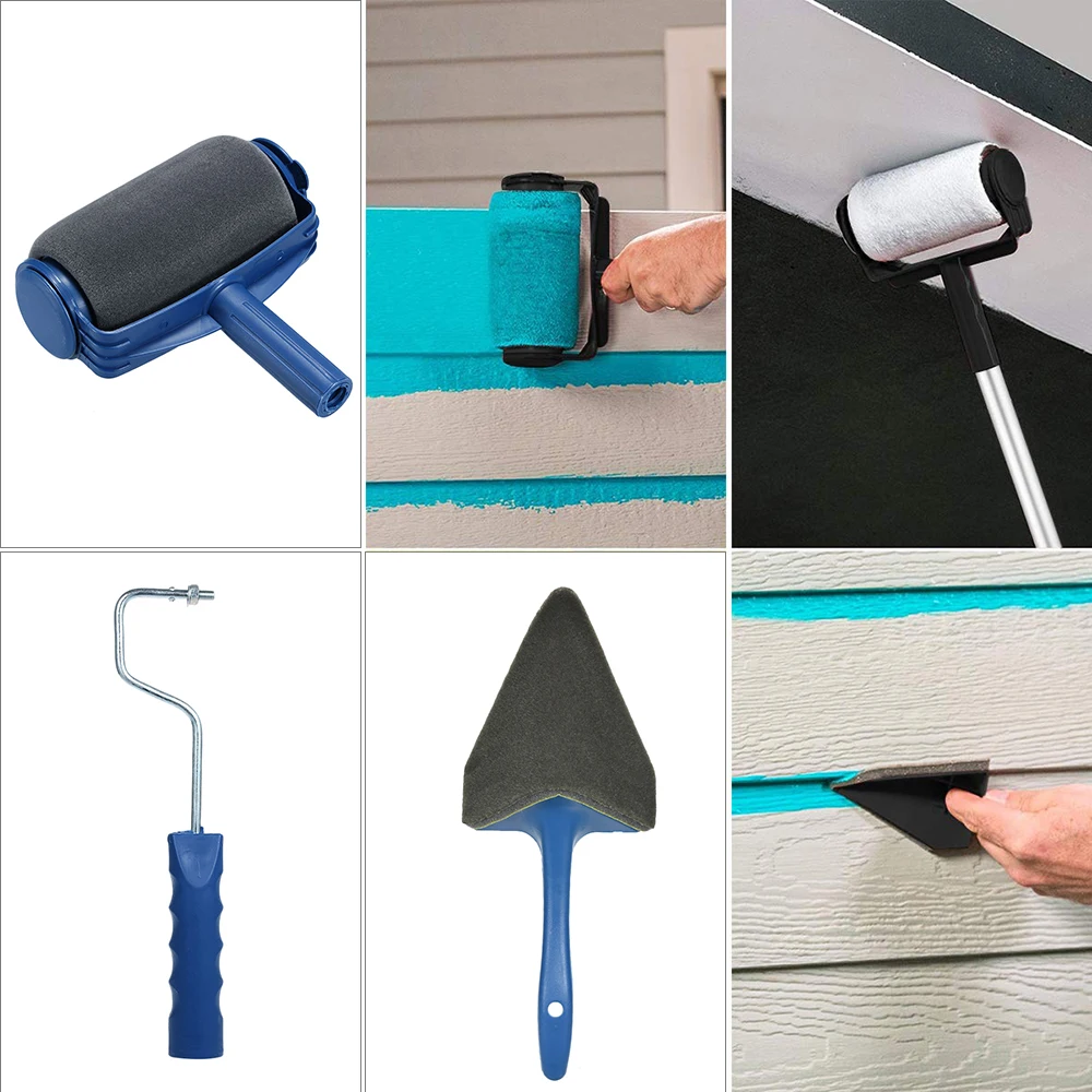 7 шт. DIY валик для краски набор инструментов Ho использовать держать использовать стены украшения бегун инструменты краски ing Кисти Набор домашнего декора