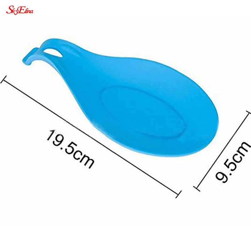 1Pcs Silicone Spoon Rests Silicone Heat Resistant Placemat Drink Glass Coaster Tray Spoon Pad Kitchen Tool 5ZCF419