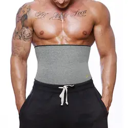 Для мужчин неопреновый чехол для бандаж для похудения тела коррекция фигуры, тренировка для талии термо сауна костюм Вес потери черное