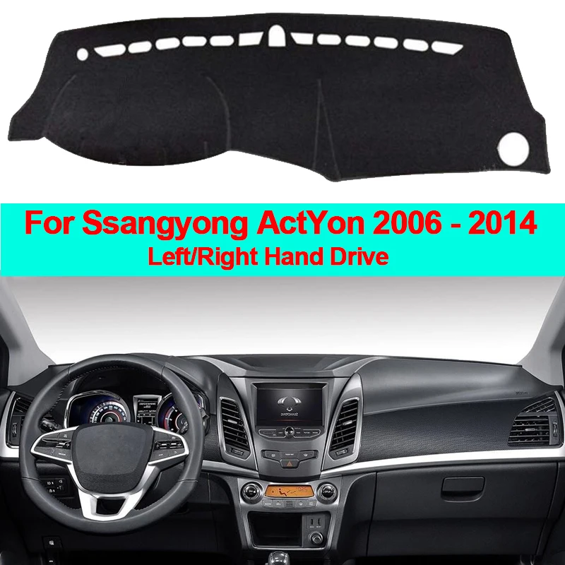 Приборной панели автомобиля ковровые покрытия для Ssangyong ActYon 2006 2007 2008 2009 2010 2011 2012 2013 солнцезащитный экран для автомобиля Приборная панель Крышка