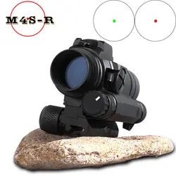 M4 Профессиональный Красный точка зрения комбинированный прицел для 20 мм железнодорожной винтовки страйкбол для активного отдыха и охоты