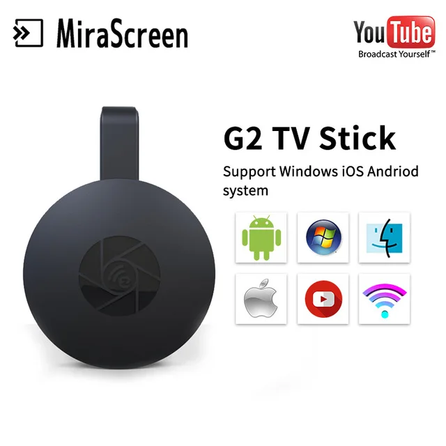 Mirascreen Мини ПК Android tv Stick Miracast airplay Anycast tv Dongle& G7 телевизионный HD кабель для apple ios VS Netflix DVB-T2 youtube - Цвет: G2 Tv Stick