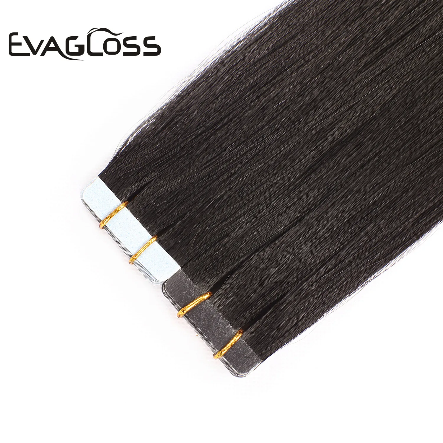 EVAGLOSS Skin Weft Machine Remy Tape in Human Hair Extensions 20pcs 40pcs 80pcs Adhesive Double Sided Tape in Hair Extensions