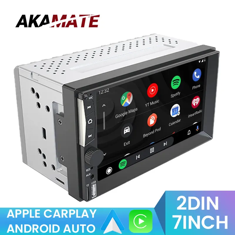 Универсальный MP5-плеер 2Din 7 дюймов Apple Carplay и Android авто FM Bluetooth автомобильная