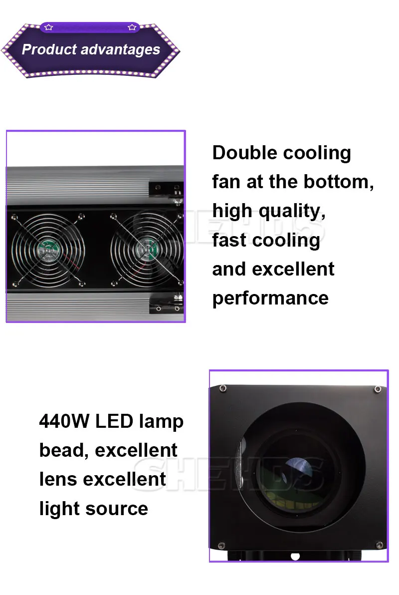 330 Вт Светодиодный точечный светильник с F светильник чехол трекер DMX512 440 Вт френель для свадьбы/театрального представления с подставкой