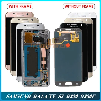 

Orginal AMOLED 5.1'' LCD For Samsung Galaxy S7 Touch Screen Digitizer Assembly Replacement ForSamsung S7 G930 Display