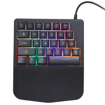 

28 Keys USB Wired One-Handed Keyboard Mobile Game Left Hand Small Keyboard Phone Gaming Keyboard