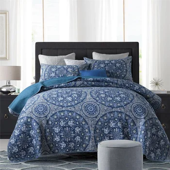 

CHAUSUB Bedspreads For Bed Cotton Quilts 3pcs Quilted Bed Cover Quilt Set With 2 Shams Queen Size Summer Bed Blanket Coverlets