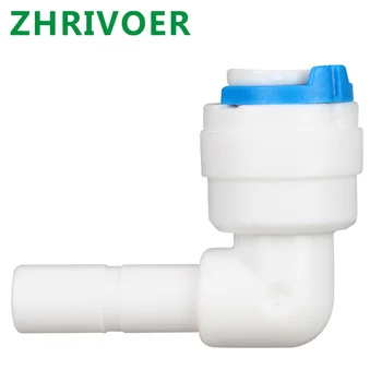 

1/4" 3/8" Hose Connection To 1/4" 3/8" Pipe Reverse Osmosis Aquarium System Quick CouplingRO Water Plastic Pipe Fitting Elbow