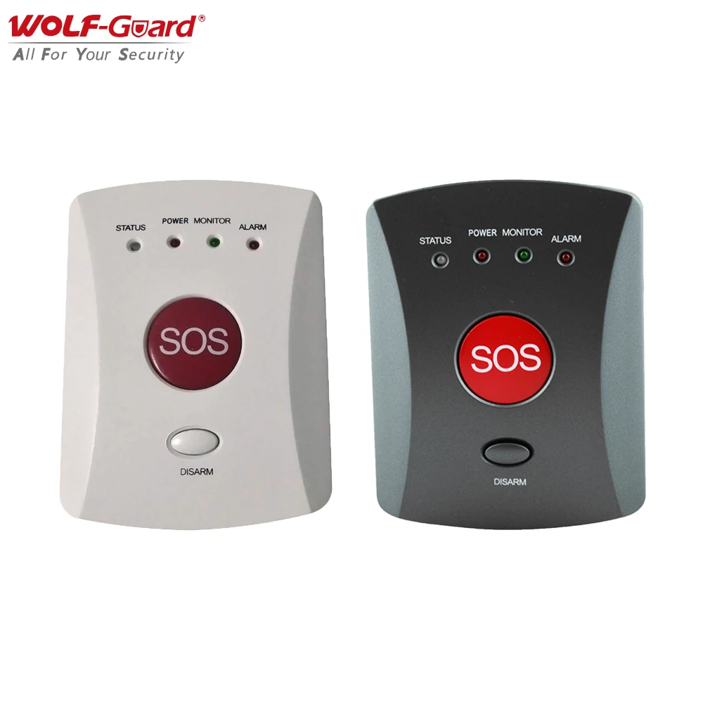 Wolf-Guard-Panel de botón inalámbrico GSM SMS SOS, alarma de emergencia para niños mayores, sistema de seguridad de alarma para el hogar, 433MHz