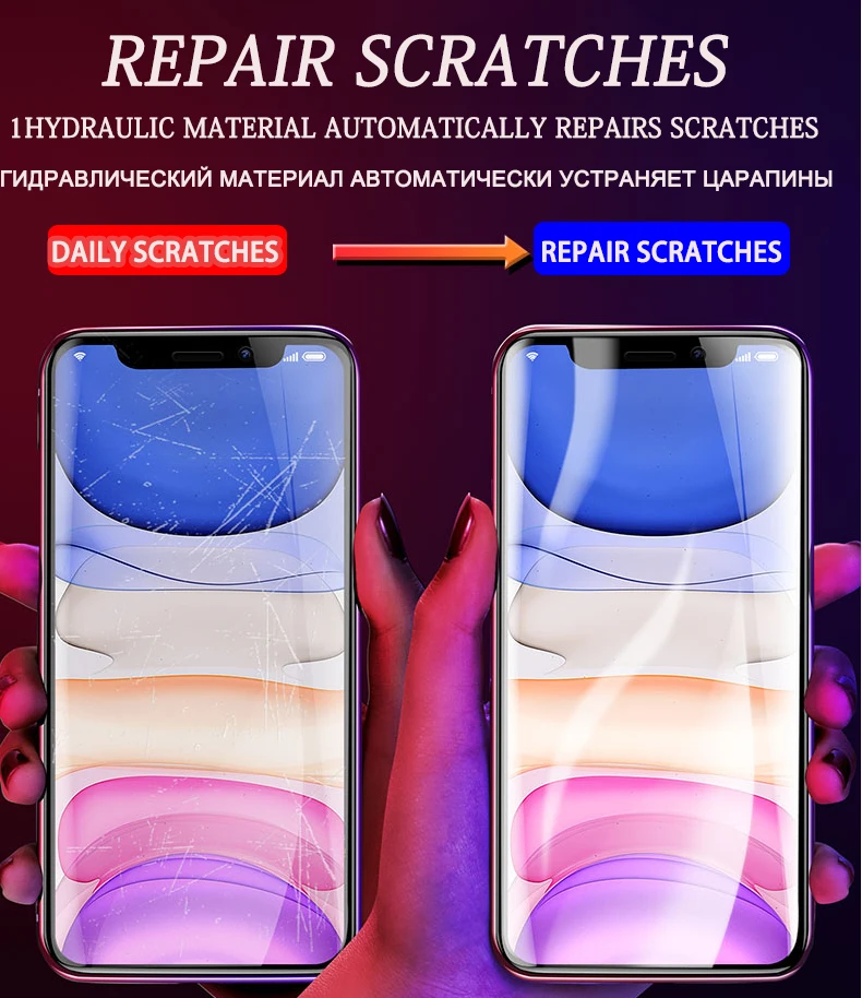 20D мягкая Гидрогелевая пленка для iphone X XR XS 11 Pro Max полноэкранная Защитная пленка для iphone 6 6s 7 8 PLus 11 Защитная пленка не стекло