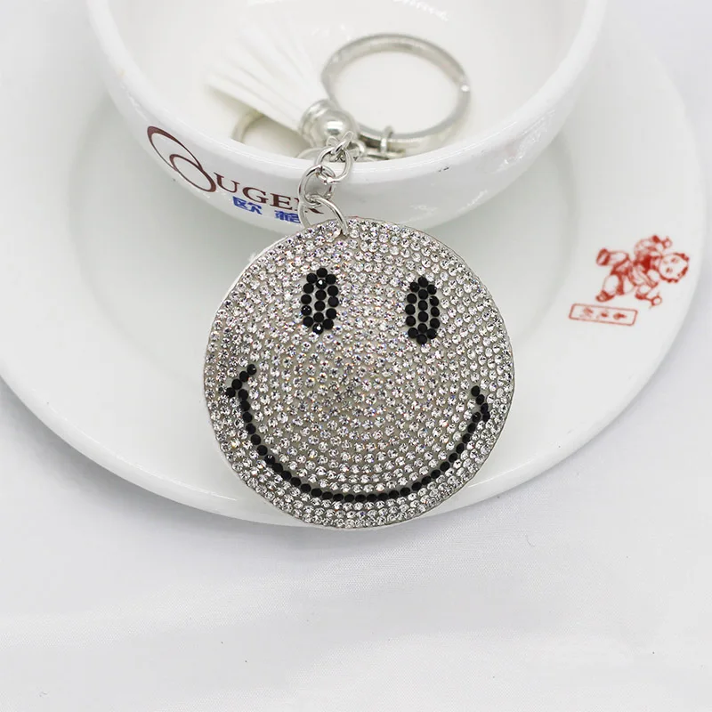 Брелок Smile Diamond для автомобиля мотоцикла скутера для Audi A3 A6 C5 C6 VW Polo Toyota Corolla Renault Dacia Duster Lada Vesta - Название цвета: Silver Diamond