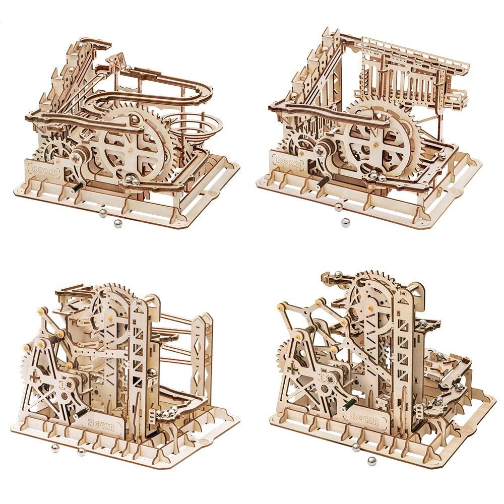 Hot Products! Robotime ROKR Blocks Marble Race Run Maze Balls Track DIY 3D Wooden Puzzle Coaster Model Building Kits Toys for Drop Shipping