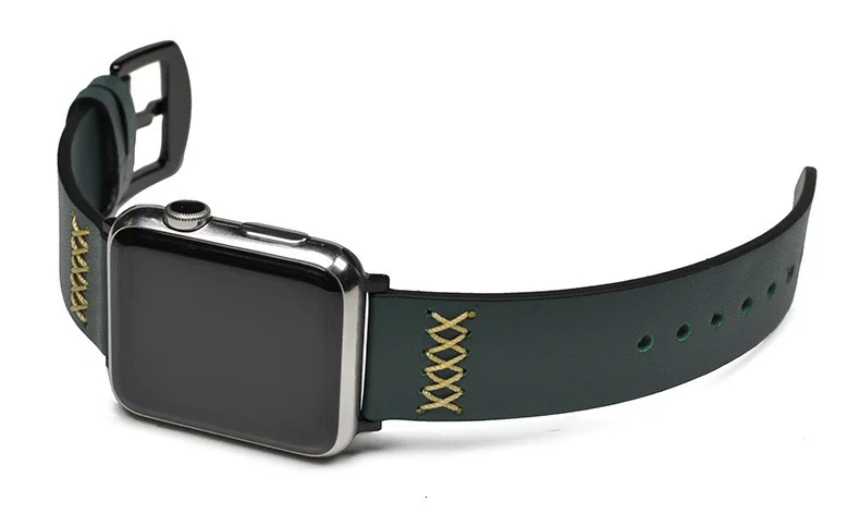 Горячий бренд кожаный ремешок для наручных часов Apple Watch, версии I watch 1/2/3 Для мужчин с ремешком с пряжкой и застежкой