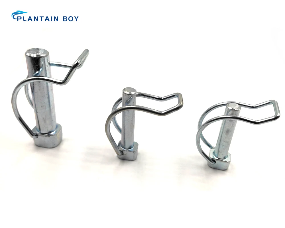Stahl-Schnellverschluss-Entriegelungsstift, Sicherheitsnadel für Kupplung, Anhänger, Abschleppen, Fahrrad, Kinderwagen, Fracht, Boot, Bühne, Beinkupplung, Haken-Clip – Detail 4