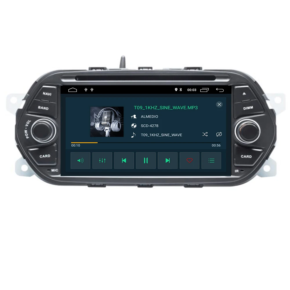  7'' eight Core Android9.0 Car DVD 2Din For Fiat Tipo Aegea Egea 2015 2016 2017 Auto car multimedia 