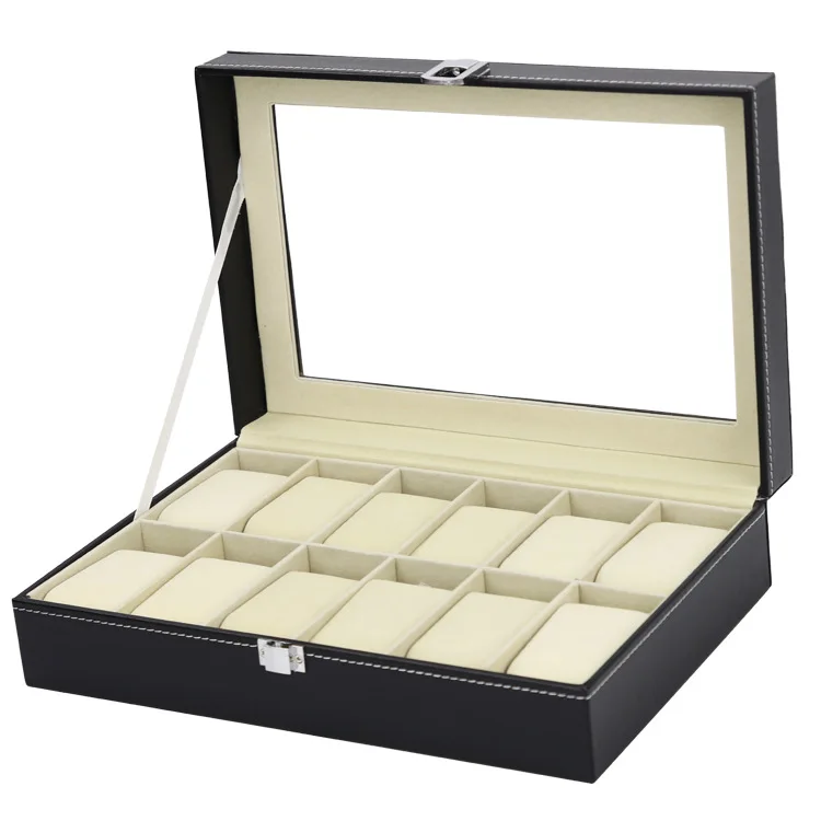 

12-Bit Watch Box Top Grade 12 Grid Watch Box Watch Display Box [Standard]